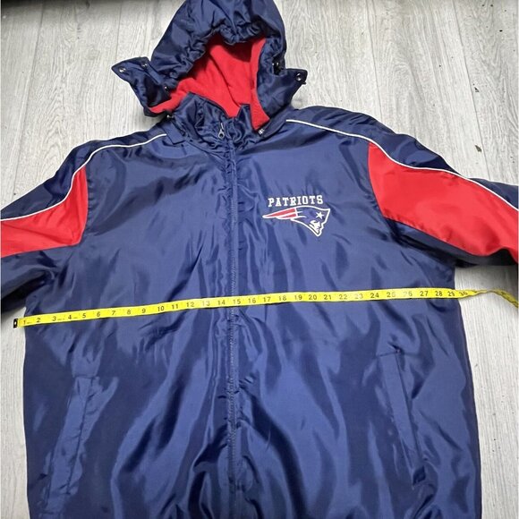 New England Patriots NFL Sideline Winter Full Zip Hooded Coat Jacket XXL - Picture 6 of 6